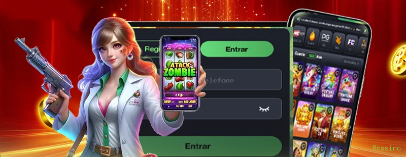 Aplicativo móvel 8casino para iOS e Android